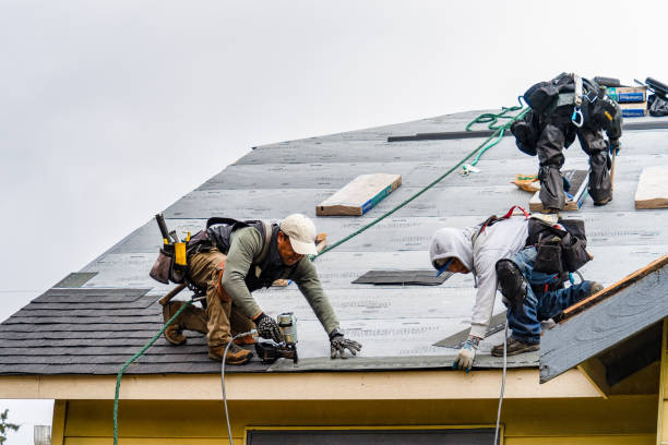 Professional Gutter Installation technician working in Zion, PA